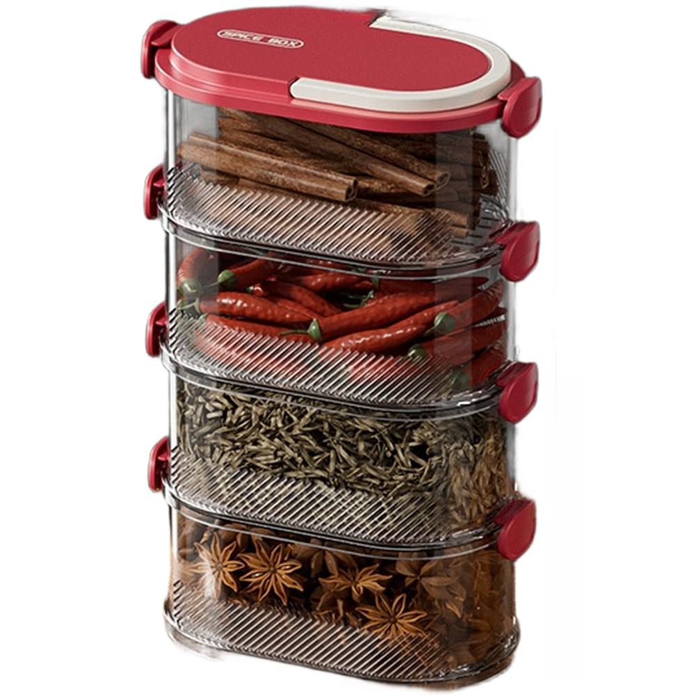 4Pcs Stackable Airtight Spice Storage Container Kitchen Organizer For Herbs Grains Kitchen Container 15x8.5x24cm червоний
4Pcs Stackable Airtight Spice Storage Container Kitchen Organizer For Herbs Grains Kitchen Container 15x8.5x24cm червоний