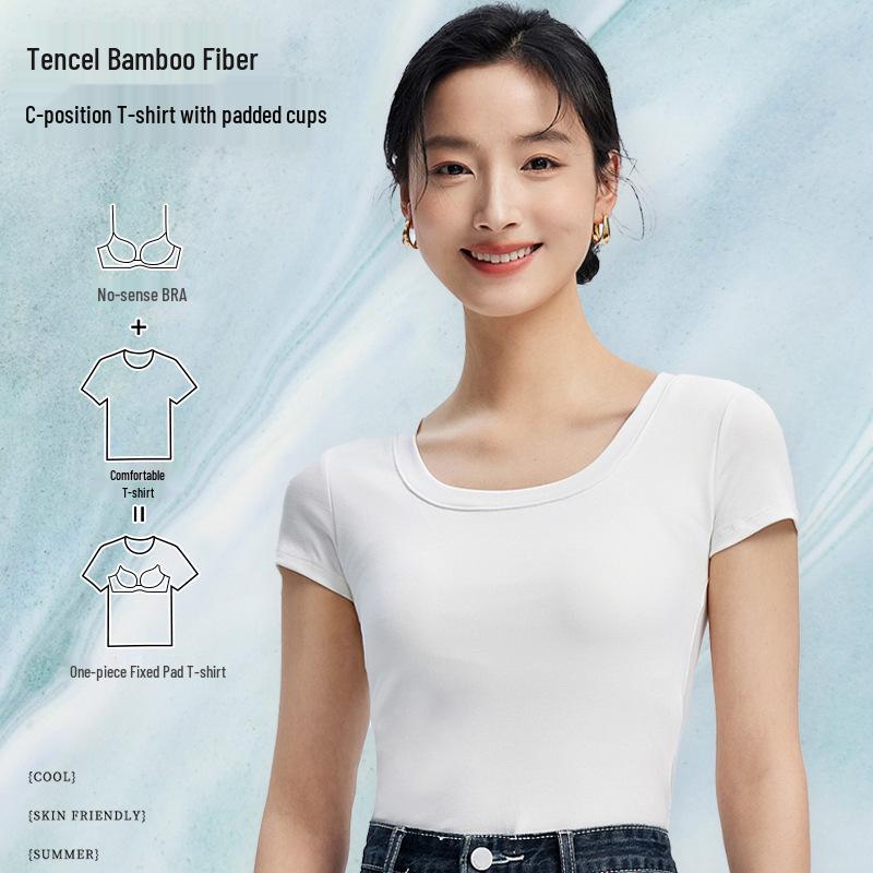 Korean Style Tencel Bamboo Fiber Slimming Padded Short Sleeve T-Shirt Extra Large
Korean Style Tencel Bamboo Fiber Slimming Padded Short Sleeve T-Shirt Extra Large