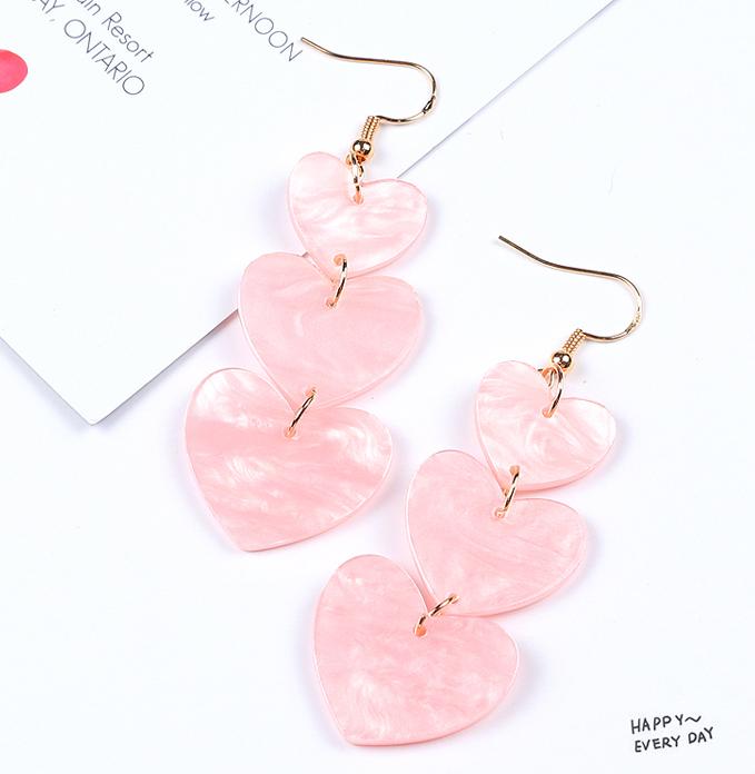 New Simple Punk Vintage Long Drop Earring Pink Heart Geometric Acrylic Chain Tassels Ear Zircon Drop Earrings Wholesale
New Simple Punk Vintage Long Drop Earring Pink Heart Geometric Acrylic Chain Tassels Ear Zircon Drop Earrings Wholesale