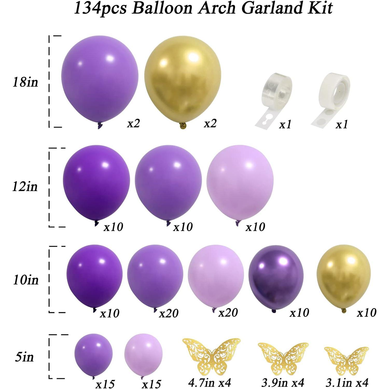 134Pcs purple latex balloon set suitable for birthday parties, weddings, Valentine s Day party decoration Other
134Pcs purple latex balloon set suitable for birthday parties, weddings, Valentine s Day party decoration Other