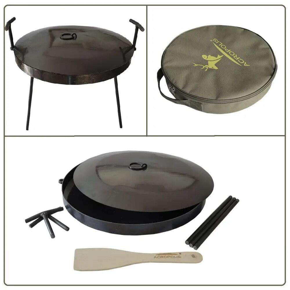 Outdoor Frying pan (40 cm harrow disk on legs with a lid). A gift set for active leisure. Picnic cooking. зелений
Outdoor Frying pan (40 cm harrow disk on legs with a lid). A gift set for active leisure. Picnic cooking. зелений