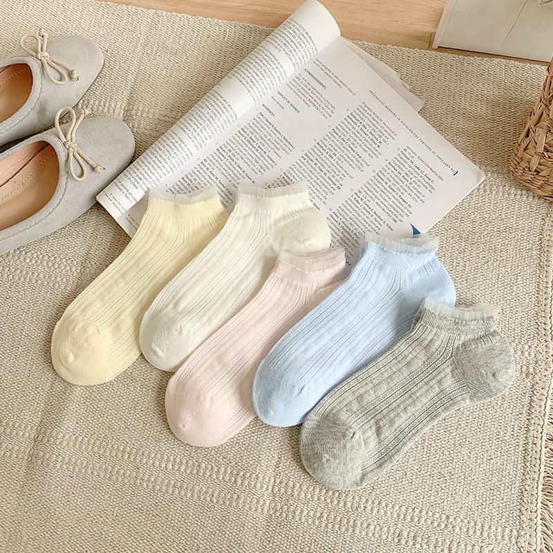 Ladies Summer Thin New Sweet Lace Mesh Breathable Solid Color Boneless Socks 1 pair білий
Ladies Summer Thin New Sweet Lace Mesh Breathable Solid Color Boneless Socks 1 pair білий