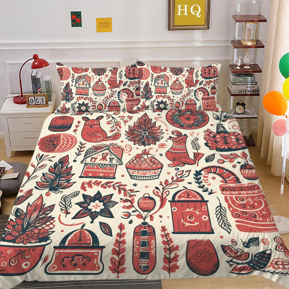 Christmas Cartoon Pattern 3D Printed Polyester Pillowcase Quilt Cover Two Or Three-Piece Set Can Be EU Single 135*200
Christmas Cartoon Pattern 3D Printed Polyester Pillowcase Quilt Cover Two Or Three-Piece Set Can Be EU Single 135*200