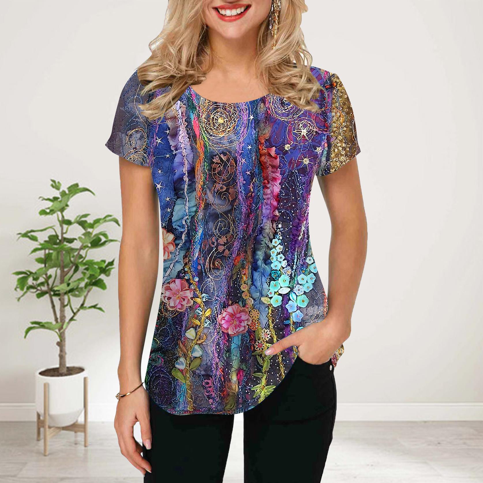 Женская летняя футболка с принтом фиолетовых сверкающих цветов, футболки с коротким рукавом, повседневные топы с принтом S фиолетовый
Женская летняя футболка с принтом фиолетовых сверкающих цветов, футболки с коротким рукавом, повседневные топы с принтом S фиолетовый