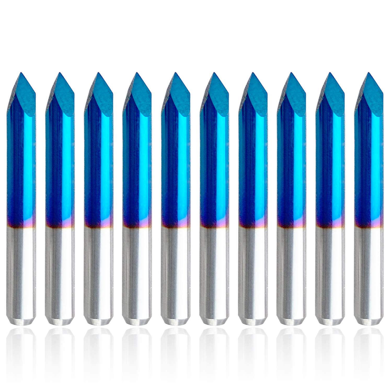 FoxAlien Tapered End CNC Router Coated Pyramid Bit for and Aluminum Lettering Sign Making 0.1mm Engraving, V-Bit, Mill, Bit, 1/8 (3.175mm) Shank,
FoxAlien Tapered End CNC Router Coated Pyramid Bit for and Aluminum Lettering Sign Making 0.1mm Engraving, V-Bit, Mill, Bit, 1/8 (3.175mm) Shank,