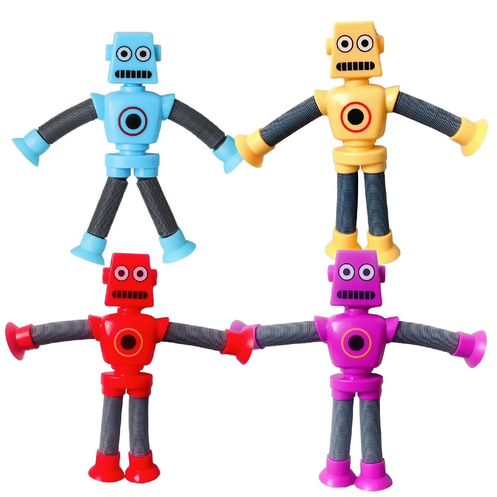 Boono Pop Tube Robot Toy Extendable Limbs Robot Toy Silly Funny Present Suction Cup Toy (4 Pieces)
Boono Pop Tube Robot Toy Extendable Limbs Robot Toy Silly Funny Present Suction Cup Toy (4 Pieces)