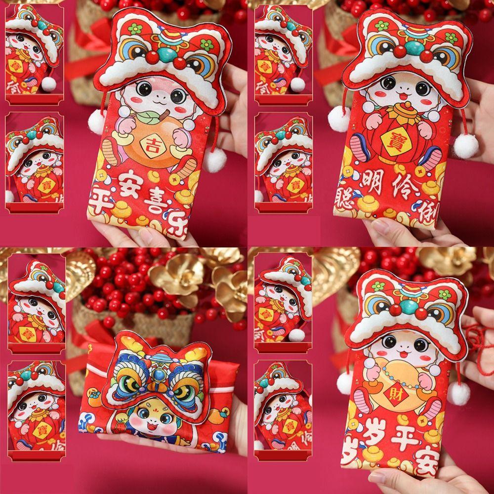 Cartoon Lion Dance Chinese Red Envelope Spring Festival New Year Pocket Bag DIY Decorations Style 6
Cartoon Lion Dance Chinese Red Envelope Spring Festival New Year Pocket Bag DIY Decorations Style 6