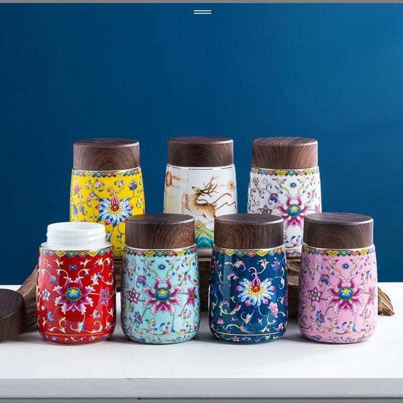 Chinese Ceramic Candy Jar with Lid Double-layer Portable Tea Canister Household Multi-functional Food Powder Storage Bottle New
Chinese Ceramic Candy Jar with Lid Double-layer Portable Tea Canister Household Multi-functional Food Powder Storage Bottle New