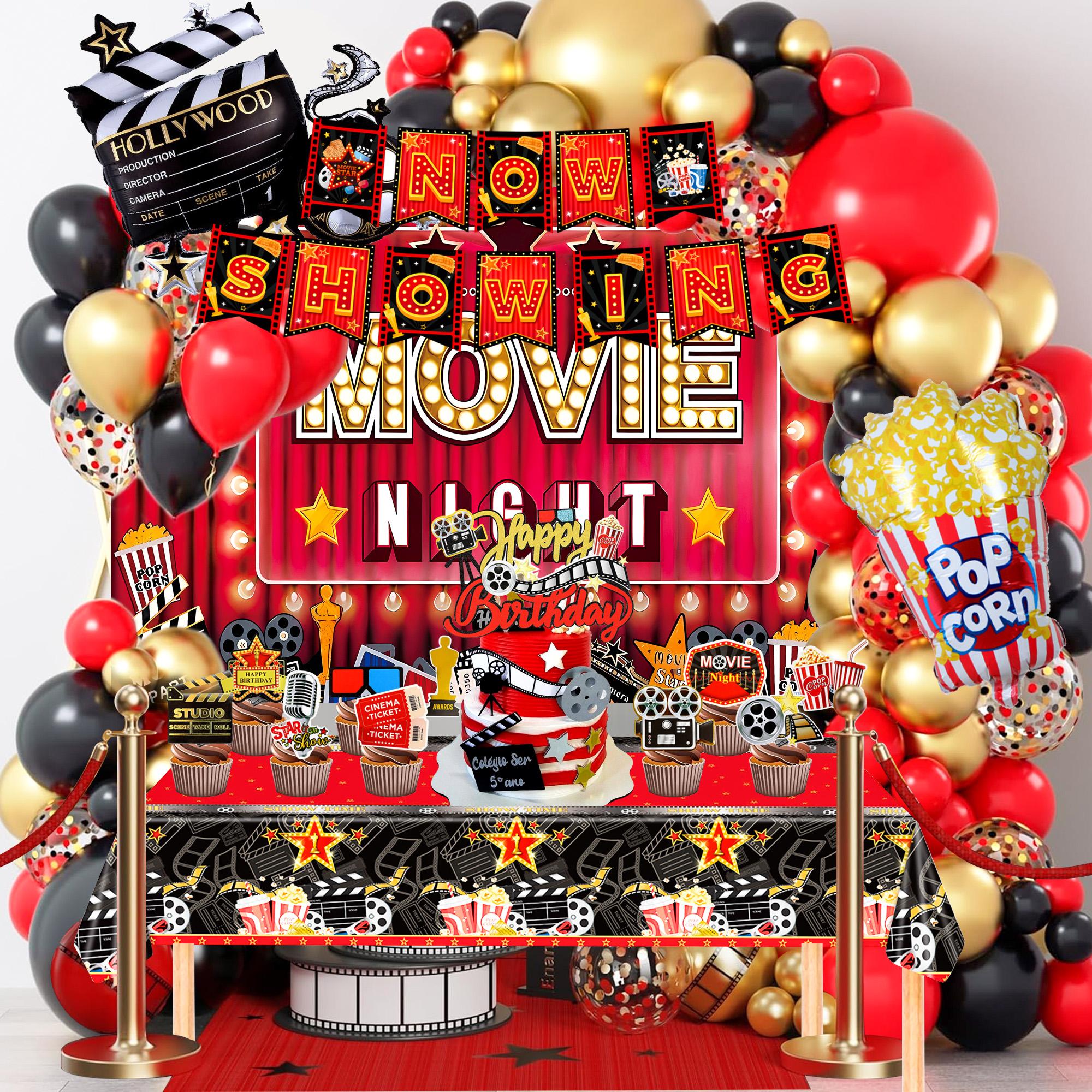 84Pcs Movie Night Party Decorations, Movie Night Party Supplies - Movie Night Party Balloons Backdrop Tablecloth&Movie Night Happy Birthday Banner etc
84Pcs Movie Night Party Decorations, Movie Night Party Supplies - Movie Night Party Balloons Backdrop Tablecloth&Movie Night Happy Birthday Banner etc