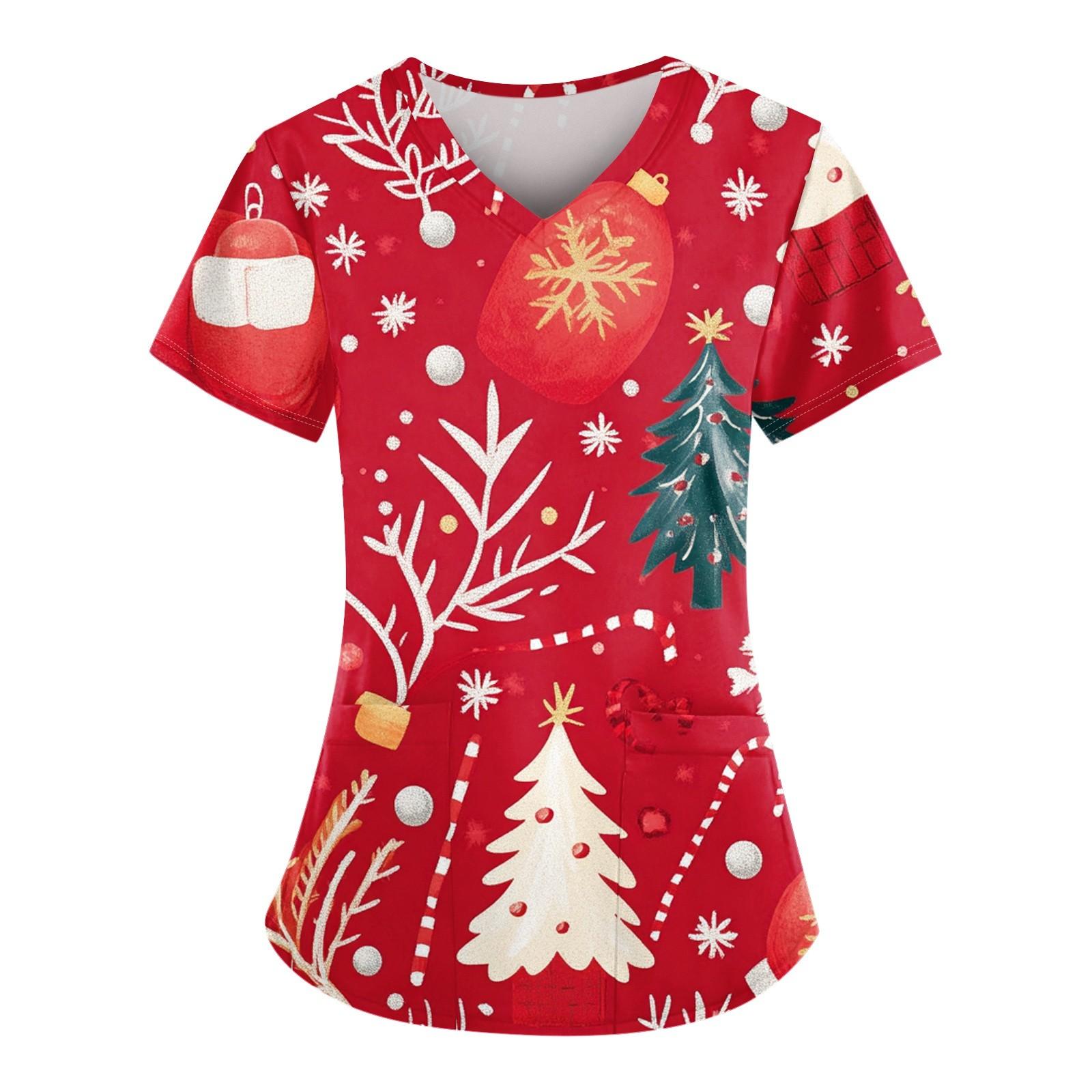 Женский свободный облегающий топ с принтом рождественского снеговика и V-образным вырезом, короткими рукавами и карманами XXL красный
Женский свободный облегающий топ с принтом рождественского снеговика и V-образным вырезом, короткими рукавами и карманами XXL красный