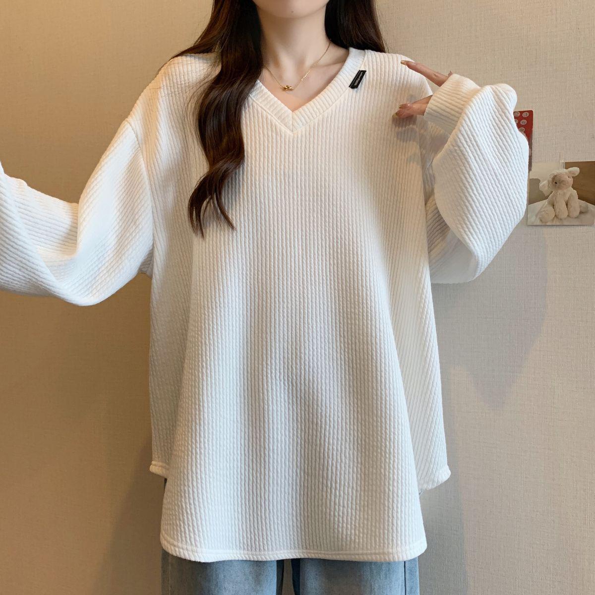 Women s Large Stripe Thick Base Layer Shirt - Autumn/Winter Loose Slimming Warm Long-Sleeve Top S белый
Women s Large Stripe Thick Base Layer Shirt - Autumn/Winter Loose Slimming Warm Long-Sleeve Top S белый