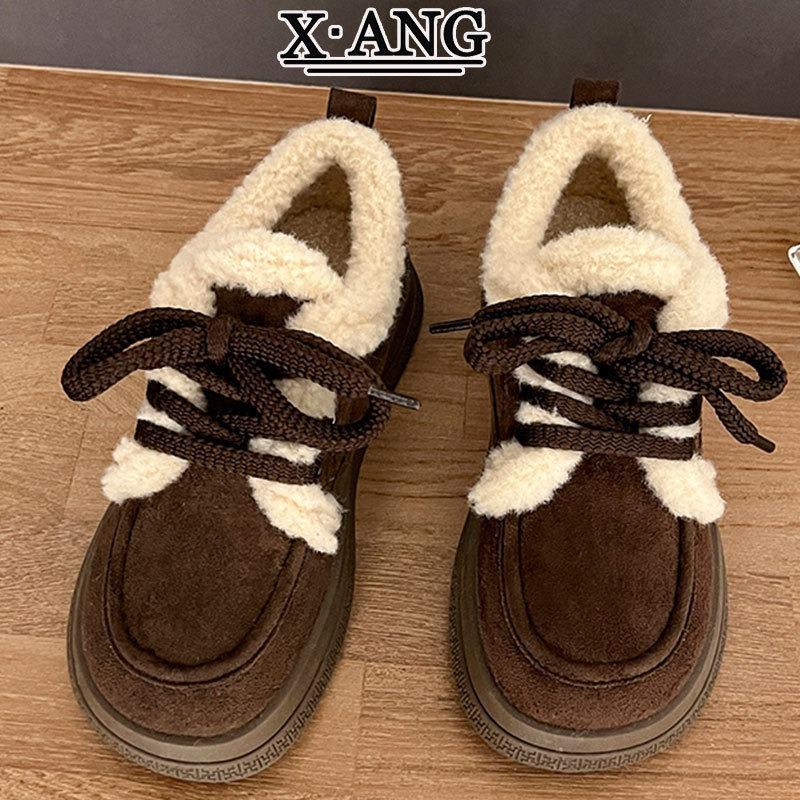 Leather velvet thermal cotton shoes, new autumn and winter snow boots, women s thick-soled lamb wool shoes 35
Leather velvet thermal cotton shoes, new autumn and winter snow boots, women s thick-soled lamb wool shoes 35