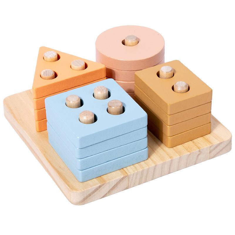Wooden column building block baby fine action early childhood education geometric shape matching color cognition classification toy
Wooden column building block baby fine action early childhood education geometric shape matching color cognition classification toy