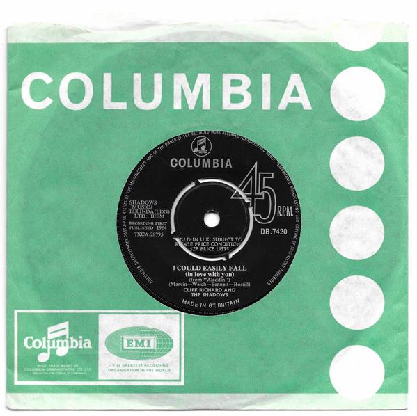 7inch Record CLIFF RICHARD & THE SHADOWS - I Could Easily Fall (In Love With Y DB7420 Columbia 1964 UK Rock Used
7inch Record CLIFF RICHARD & THE SHADOWS - I Could Easily Fall (In Love With Y DB7420 Columbia 1964 UK Rock Used