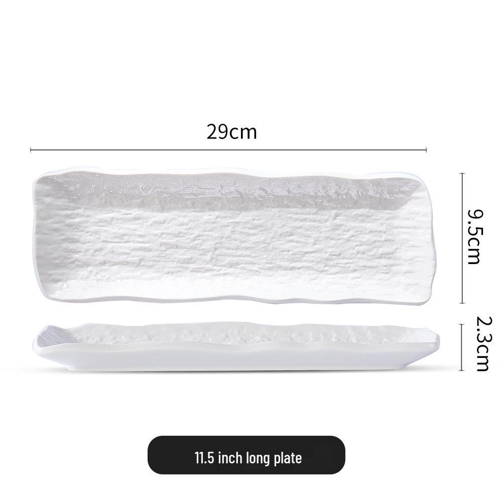 Japanese Ceramic Sushi and Sashimi Presentation Plate - Long, Creative Rock Design for Desserts and Pastries 12-inch
Japanese Ceramic Sushi and Sashimi Presentation Plate - Long, Creative Rock Design for Desserts and Pastries 12-inch