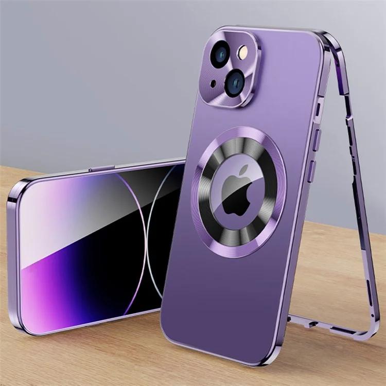 For iPhone 14 Plus Compatible with Magsafe Acrylic+Tempered Glass Anti-Drop Clear Phone Cover with Buckle Lock - Dark Purple
For iPhone 14 Plus Compatible with Magsafe Acrylic+Tempered Glass Anti-Drop Clear Phone Cover with Buckle Lock - Dark Purple