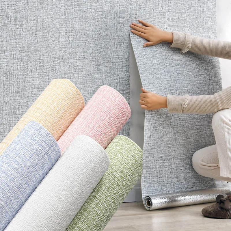 Linen Wallpaper Self-adhesive Waterproof Moisture-proof and Moldy Resistant 3D Wall Stickers Home Living Room Wall Decoration 50cmX1m
Linen Wallpaper Self-adhesive Waterproof Moisture-proof and Moldy Resistant 3D Wall Stickers Home Living Room Wall Decoration 50cmX1m
