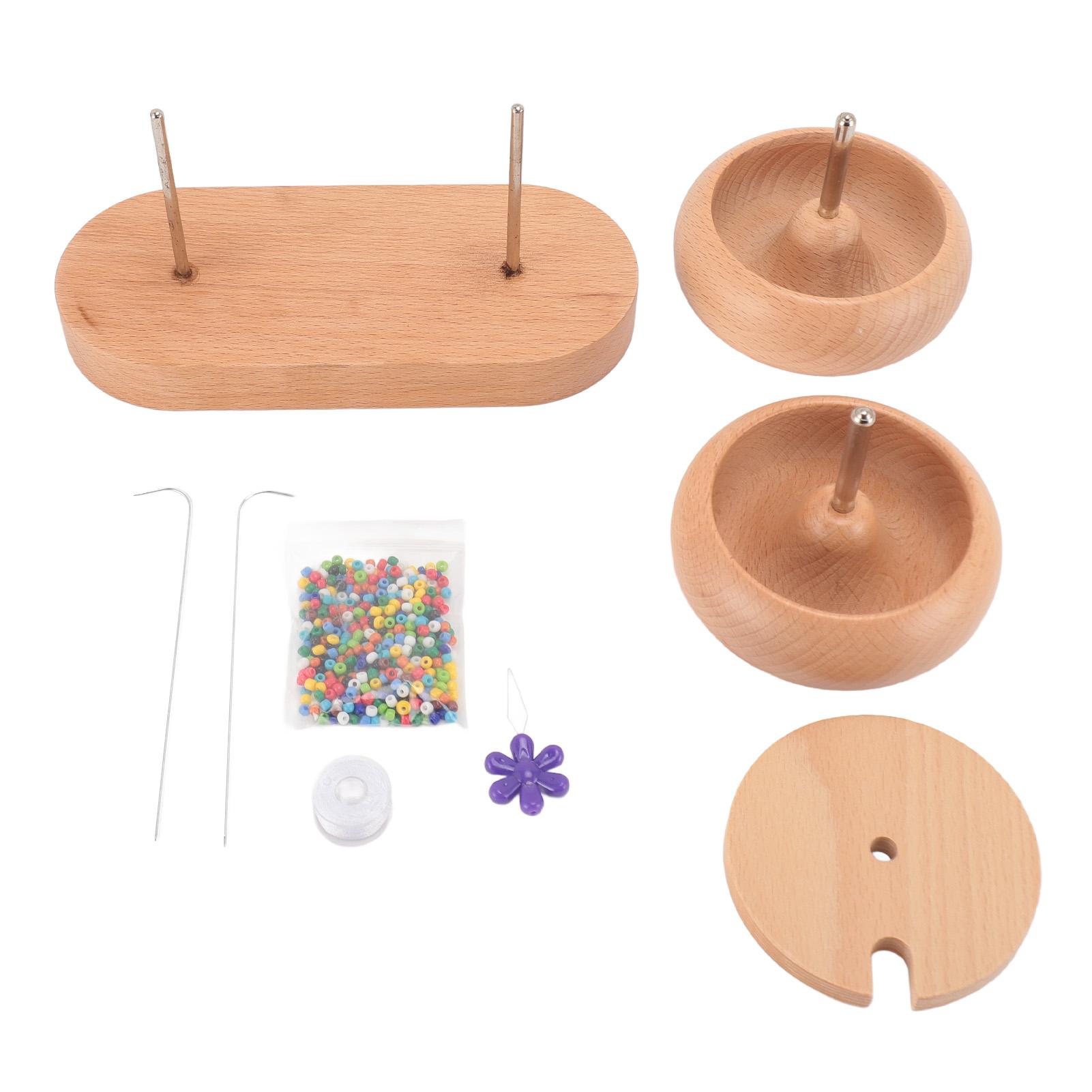 Wooden Clay Bead Rotating Maker Double White Thread Bracelet Making Beading Bowl with Cover 2 B Colourful Beads
Wooden Clay Bead Rotating Maker Double White Thread Bracelet Making Beading Bowl with Cover 2 B Colourful Beads