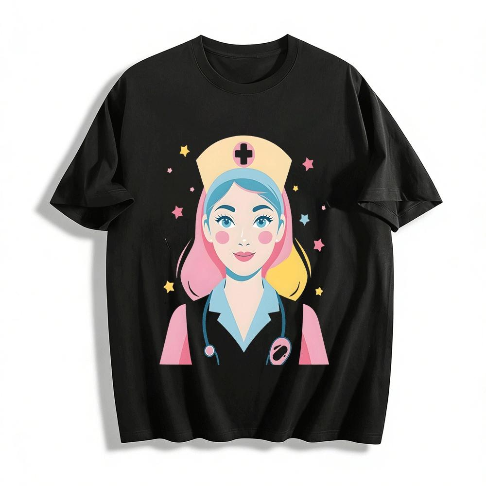 Colorful Nurse Print Casual Top For Medical Worker Fans Pure cotton T-shirt XXS
Colorful Nurse Print Casual Top For Medical Worker Fans Pure cotton T-shirt XXS
