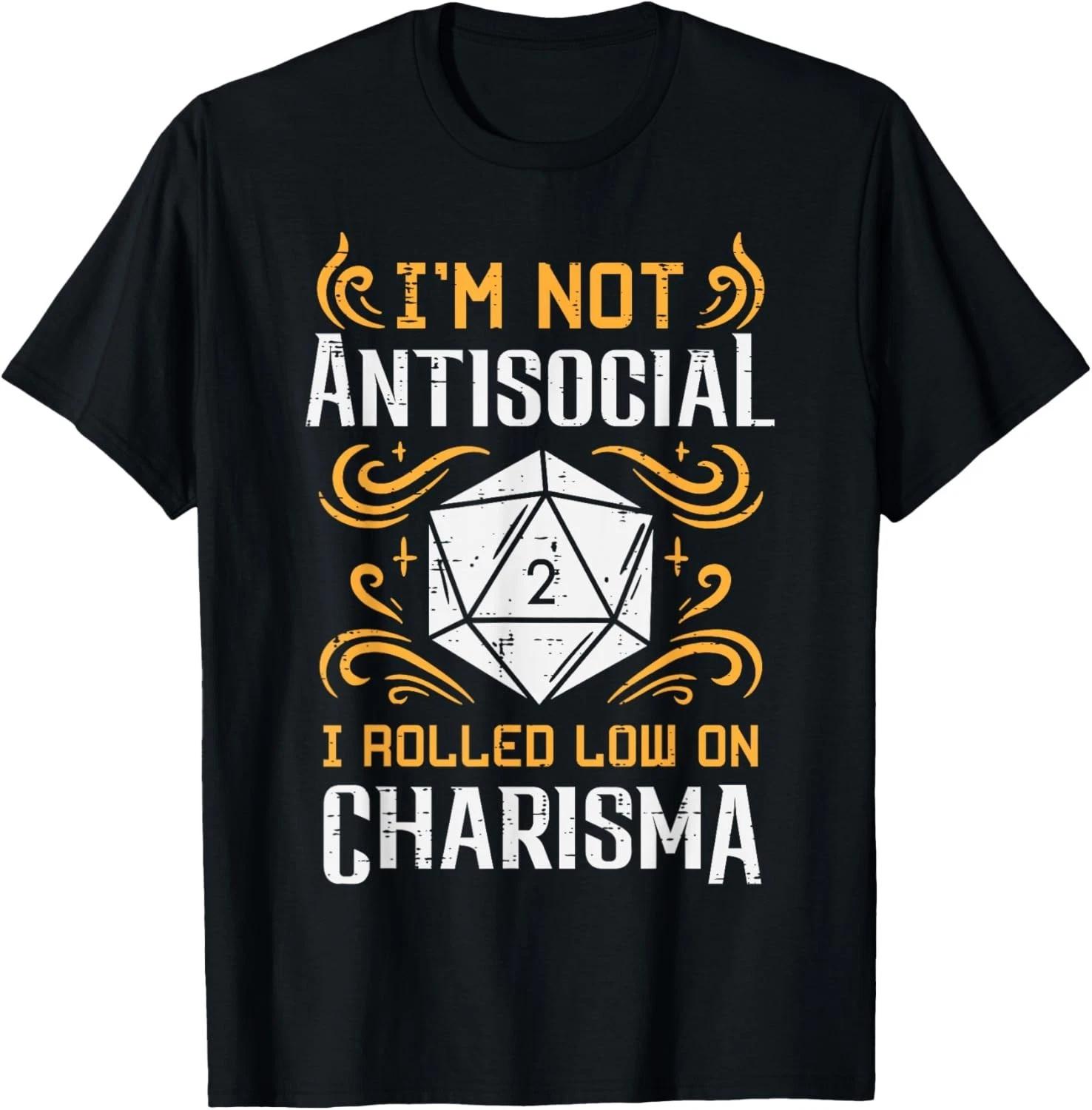 Not Anti Social Low Charisma Funny RPG Gamer Men Boys Gift Unisex T-Shirt L
Not Anti Social Low Charisma Funny RPG Gamer Men Boys Gift Unisex T-Shirt L