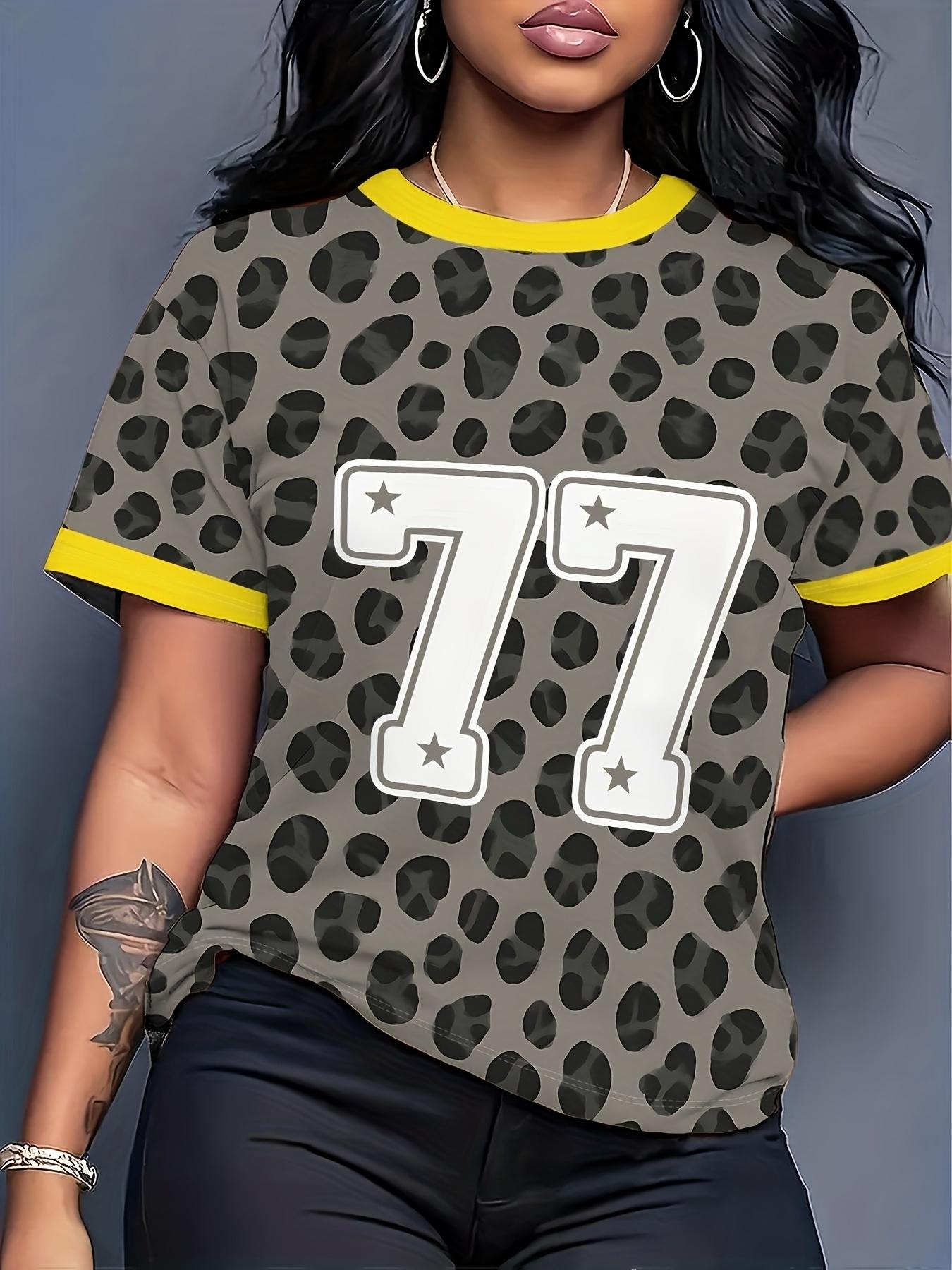 Women s Leopard Print ;195.58cm Number Short-Sleeve T-Shirt - Color-Block Round Neck Summer Top with 77 . Machine Washable Casual Blouse Shirt Suitab XL дубильна кора
Women s Leopard Print ;195.58cm Number Short-Sleeve T-Shirt - Color-Block Round Neck Summer Top with 77 . Machine Washable Casual Blouse Shirt Suitab XL дубильна кора
