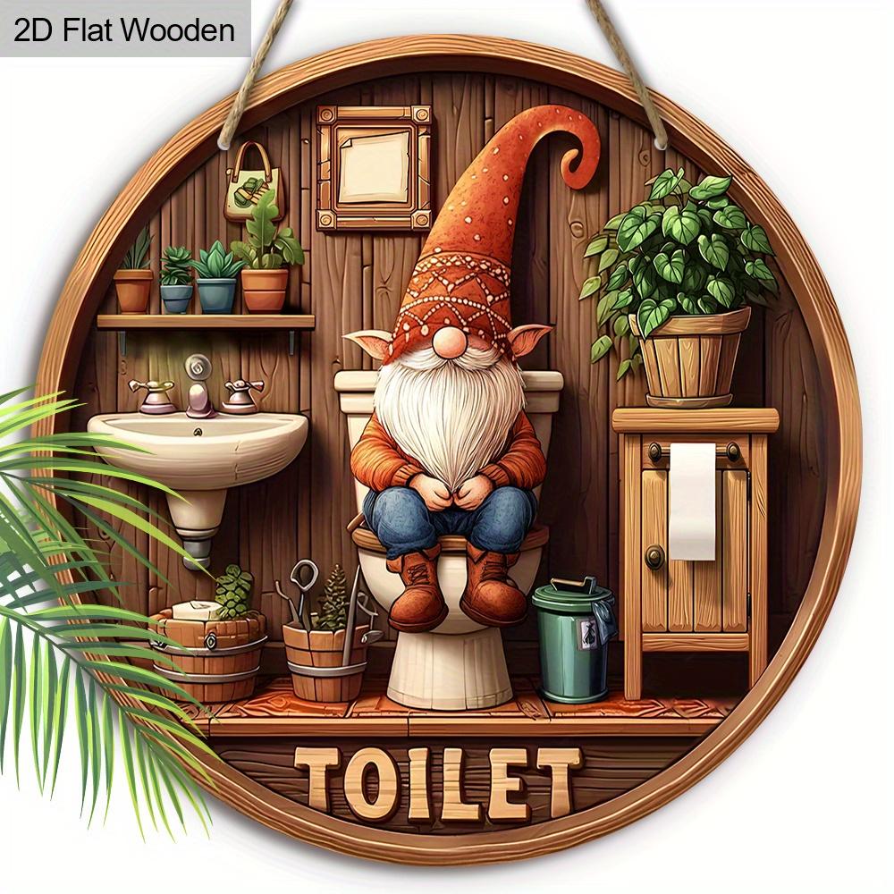 2D Vintage Gnome Toilet Wood Round Sign,Bathroom Wall Shelf Hanging Charming Home Decor Window Fence Hanging Cute Wooden Board Painting Home Decor CDN 2D,Style1,1pc коричневый
2D Vintage Gnome Toilet Wood Round Sign,Bathroom Wall Shelf Hanging Charming Home Decor Window Fence Hanging Cute Wooden Board Painting Home Decor CDN 2D,Style1,1pc коричневый