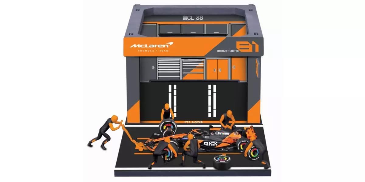 Kyosho BURAGO McLaren F1 Team PIT PASS Set MCL38 Piastri x Paddock BUR38451P 1/43 No.81 O. (Crew 6pcs, Garage)
Kyosho BURAGO McLaren F1 Team PIT PASS Set MCL38 Piastri x Paddock BUR38451P 1/43 No.81 O. (Crew 6pcs, Garage)