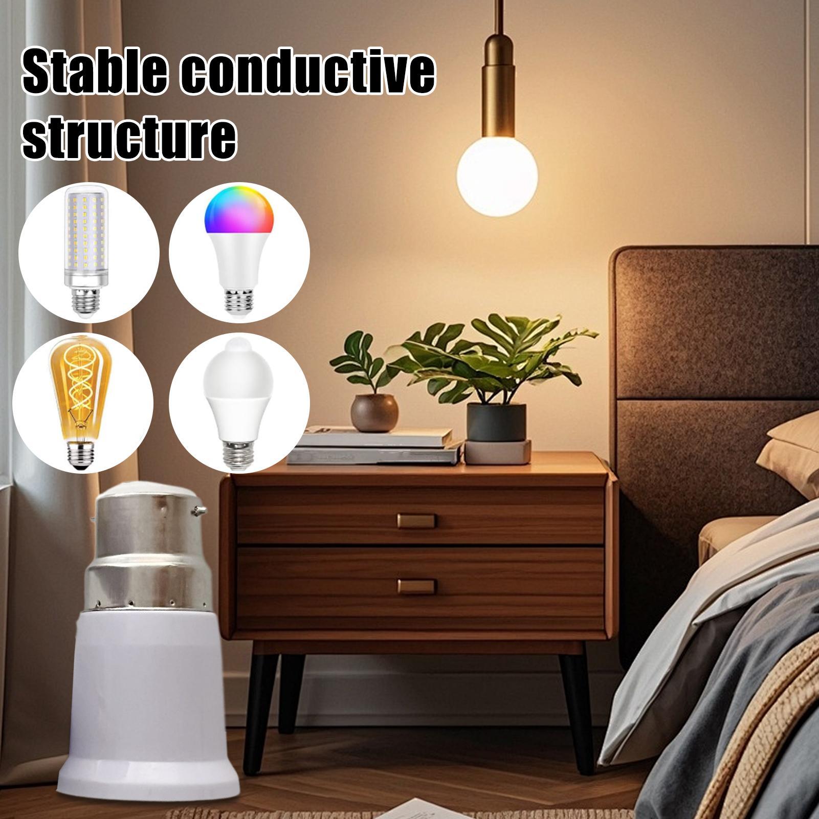 Light Bulb Socket Adapter B22 to E27 Light Socket Adapter Screw Stable Holder Extender for Lamps Ceiling Fixtures Home Lighting CN
Light Bulb Socket Adapter B22 to E27 Light Socket Adapter Screw Stable Holder Extender for Lamps Ceiling Fixtures Home Lighting CN