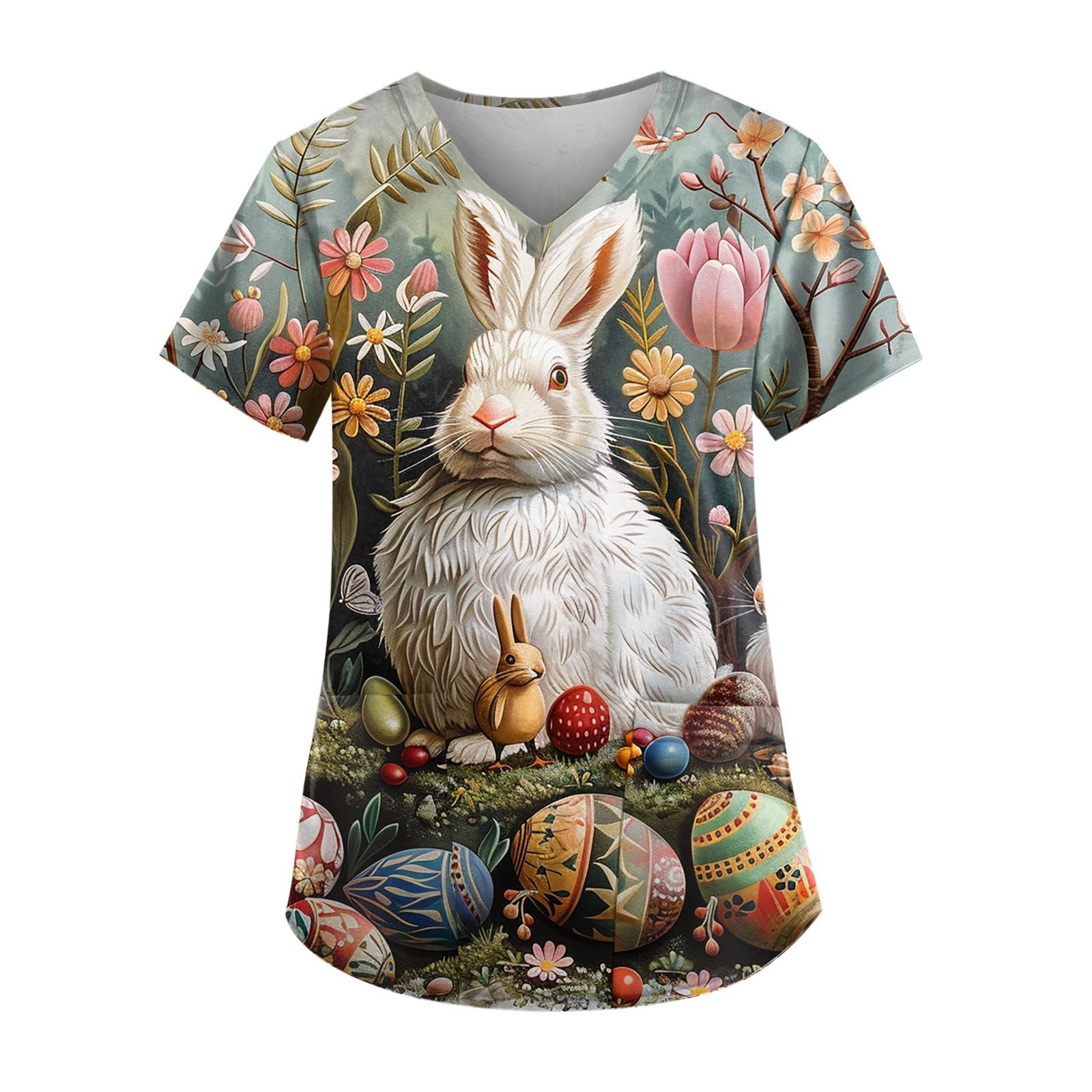 Женский топ с принтом пасхального кролика и яйца XL белый
Женский топ с принтом пасхального кролика и яйца XL белый