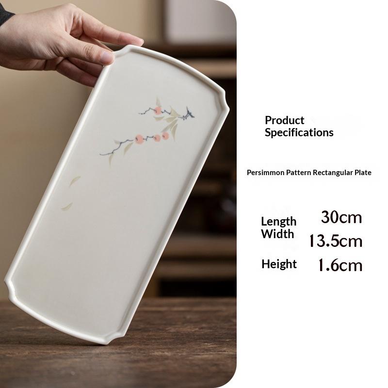 Hand-painted Grass and Wood Gray Tea Tray Underglaze Color Persimmon Pot Support Tray Kung Fu Tea Set Ceramic Dry Soaking Tray
Hand-painted Grass and Wood Gray Tea Tray Underglaze Color Persimmon Pot Support Tray Kung Fu Tea Set Ceramic Dry Soaking Tray