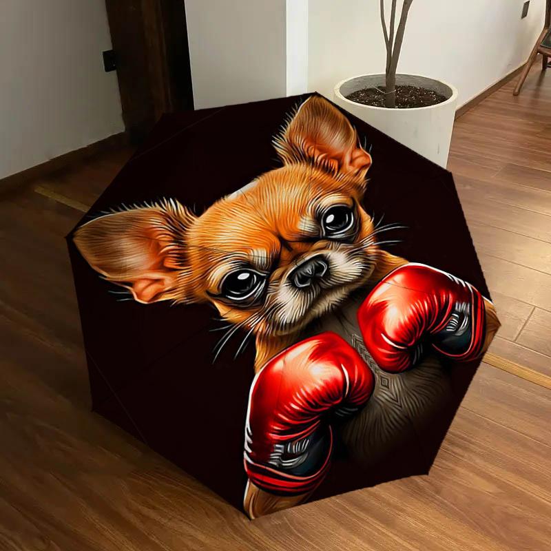 Boxing Dog with Red Gloves: Automatic Opening Umbrella Festival Gift for Fans, Travelers, and Daily Use - Auto Open Close Umbrella with Fold
Boxing Dog with Red Gloves: Automatic Opening Umbrella Festival Gift for Fans, Travelers, and Daily Use - Auto Open Close Umbrella with Fold