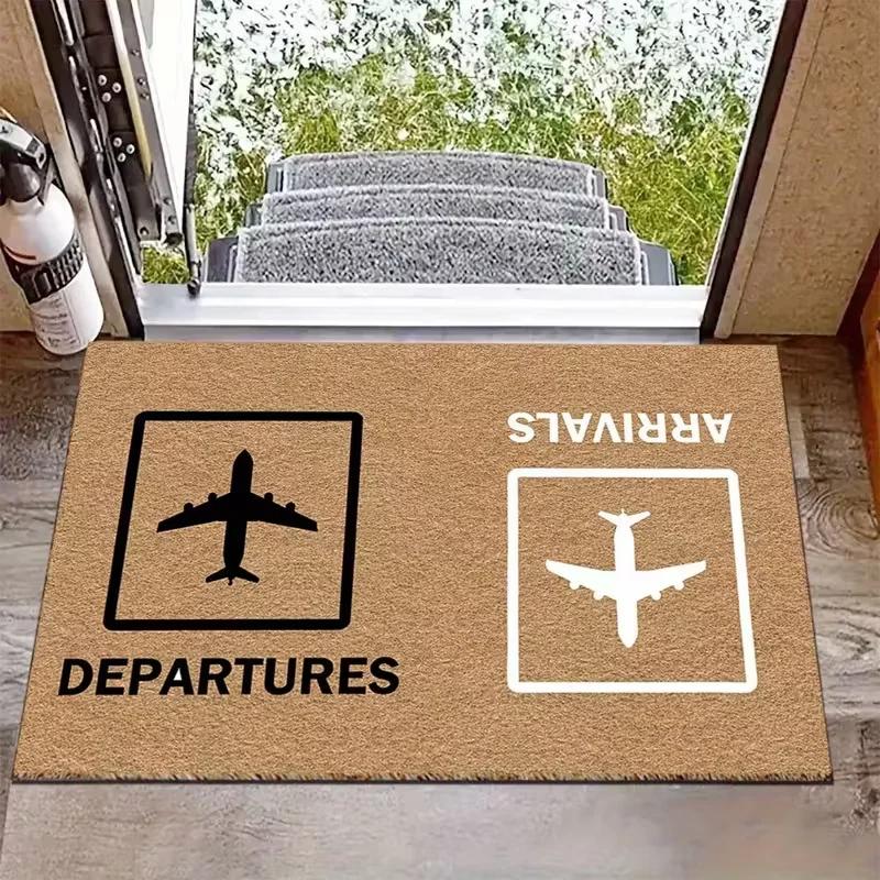 Airport Sign Doormat Funny Entrance Rug with Arrivals Departures Graphic Black Yellow Navy Blue Modern Welcome Mat Gift 40x60cm
Airport Sign Doormat Funny Entrance Rug with Arrivals Departures Graphic Black Yellow Navy Blue Modern Welcome Mat Gift 40x60cm