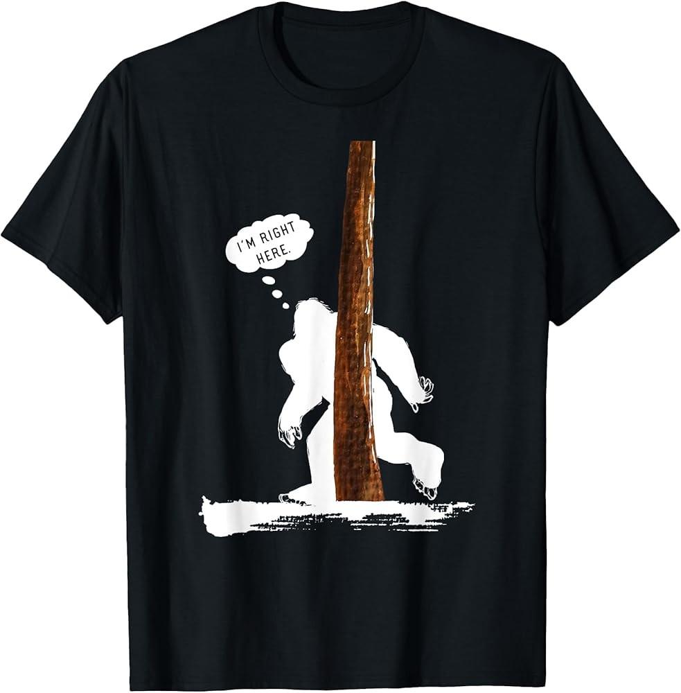 Funny Bigfoot Hiding Behind Tree for Sasquatch Believer TShirt Unisex T-Shirt L
Funny Bigfoot Hiding Behind Tree for Sasquatch Believer TShirt Unisex T-Shirt L