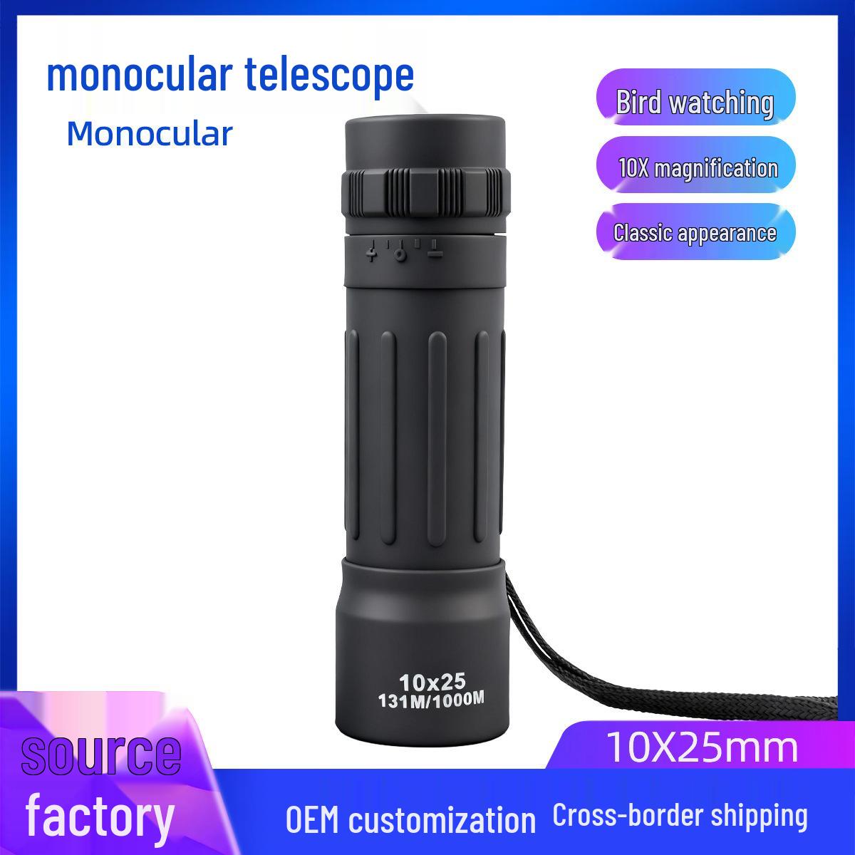 Eagle 10X25 HD Monocular Telescope: High-Magnification Optics for Bird Watching and Travel Scenery 10x25 Blue Coating
Eagle 10X25 HD Monocular Telescope: High-Magnification Optics for Bird Watching and Travel Scenery 10x25 Blue Coating