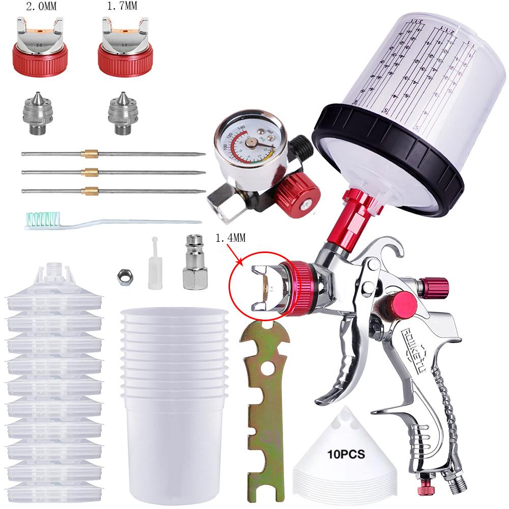 1 Set HVLP Professional Spray Gun 1.4/1.7/2.0mm Nozzle 600cc Home Cordless Spray Machine Gravity Spray Gun Pneumatic Tool
1 Set HVLP Professional Spray Gun 1.4/1.7/2.0mm Nozzle 600cc Home Cordless Spray Machine Gravity Spray Gun Pneumatic Tool