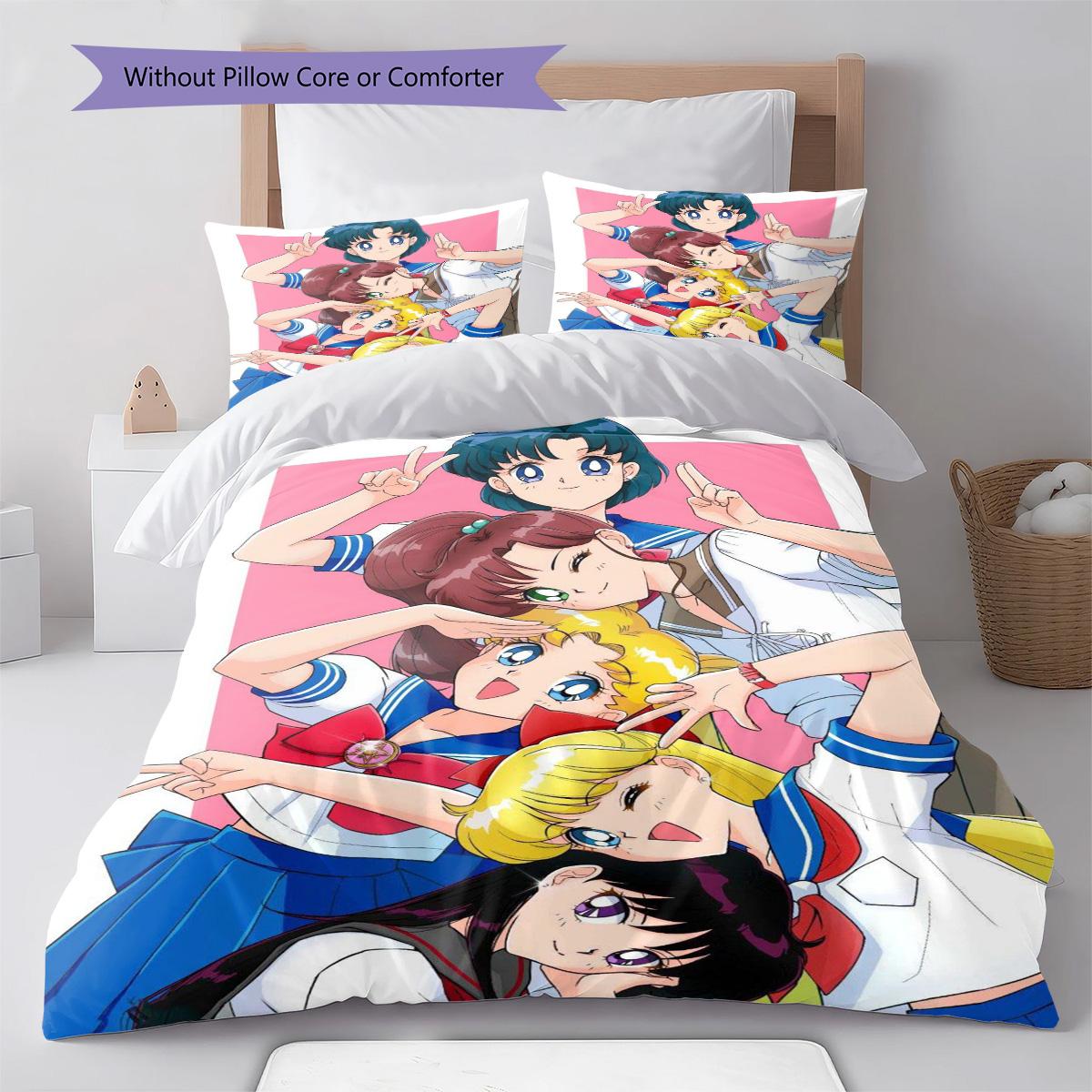 Sailor Moon Chibi Style Bedding Set Anime Duvet Cover Polyester Soft Bed Linen Set -QJY 135x200cm
Sailor Moon Chibi Style Bedding Set Anime Duvet Cover Polyester Soft Bed Linen Set -QJY 135x200cm