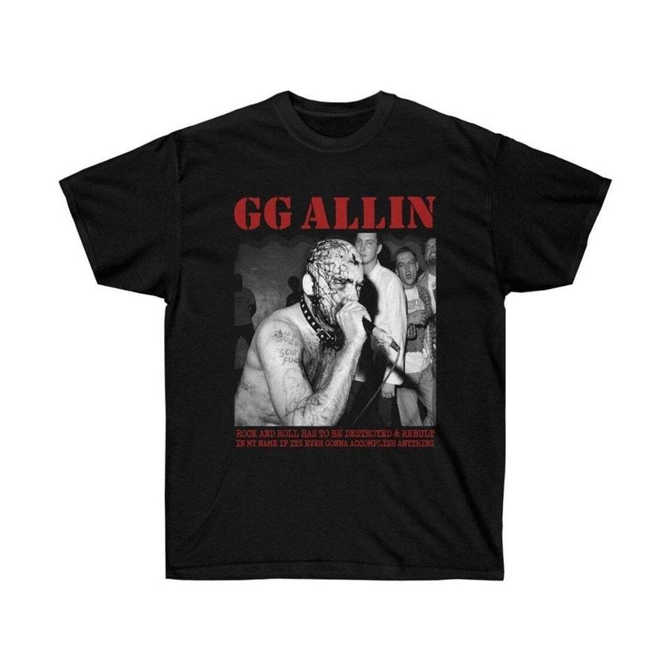 GG Allin Shirt Short Sleeve Shirt Black Unisex All Size Shirt E296 S
GG Allin Shirt Short Sleeve Shirt Black Unisex All Size Shirt E296 S