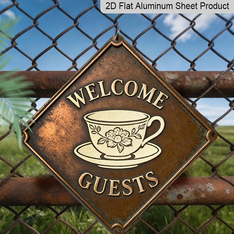2D Flat, 1pc Vintage Teacup-Themed Metal Wall Sign - Tea Cup & Saucer, Thin & Aluminum Plate Suitable, Living Room, Balcony - Tea Lover Gift for 20*20cm
2D Flat, 1pc Vintage Teacup-Themed Metal Wall Sign - Tea Cup & Saucer, Thin & Aluminum Plate Suitable, Living Room, Balcony - Tea Lover Gift for 20*20cm