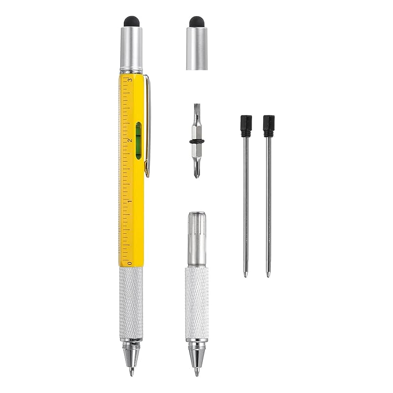 uxcell 6 in 1 Metal Multitool Tech Tool Pen ballpoint pen ruler driver stylus horizontal gauge Comes with Christmas refill yellow to men gift
uxcell 6 in 1 Metal Multitool Tech Tool Pen ballpoint pen ruler driver stylus horizontal gauge Comes with Christmas refill yellow to men gift