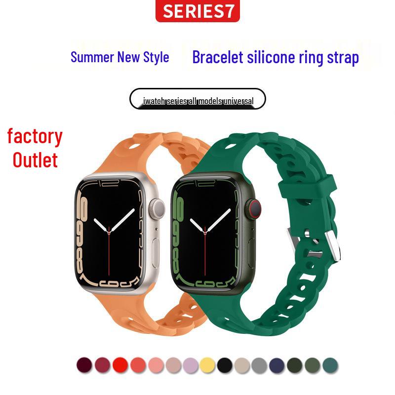 Спортивный силиконовый ремешок для Apple Watch, дышащий ремешок для iWatch Series 2-7 и SE. 38/40/41 mm
Спортивный силиконовый ремешок для Apple Watch, дышащий ремешок для iWatch Series 2-7 и SE. 38/40/41 mm