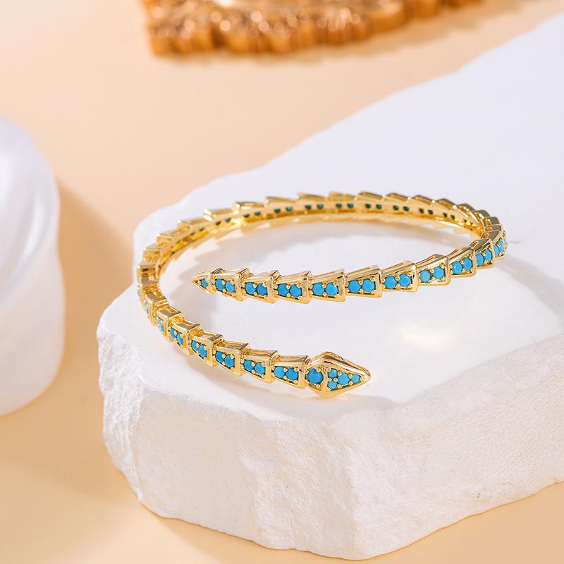 ZAKOL 2025 Новый бирюзовый браслет «Змеиная кость» для женщин Уникальный персонализированный модный подарок на день рождения с цирконом для вечеринки
ZAKOL 2025 Новый бирюзовый браслет «Змеиная кость» для женщин Уникальный персонализированный модный подарок на день рождения с цирконом для вечеринки