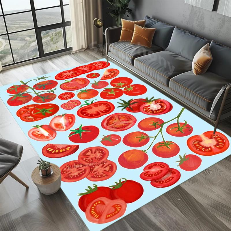 Vibrant Tomato Print Area Rug Juicy Red Tomato Slice Pattern Floor Mat for Kitchen Dining Room Living Room and Fresh Home Decor 40X60CM
Vibrant Tomato Print Area Rug Juicy Red Tomato Slice Pattern Floor Mat for Kitchen Dining Room Living Room and Fresh Home Decor 40X60CM