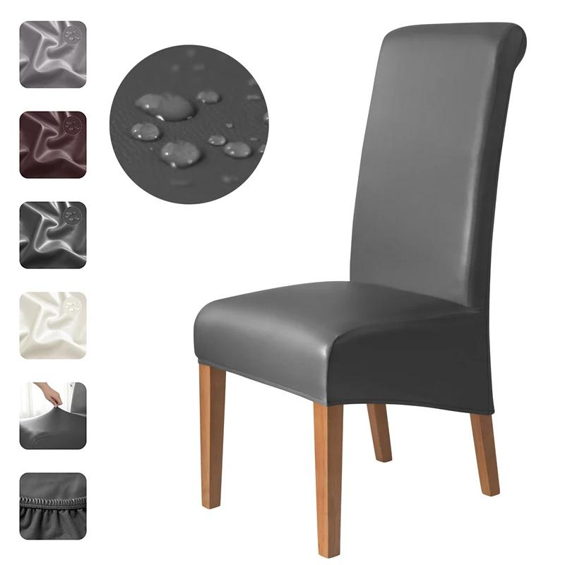1PC Stretch Dining Chair Cover PU Leather Waterproof Chair Slipcovers Long Back Solid Color Seat Covers Banquet Hotel Decor 1piece chair cover
1PC Stretch Dining Chair Cover PU Leather Waterproof Chair Slipcovers Long Back Solid Color Seat Covers Banquet Hotel Decor 1piece chair cover