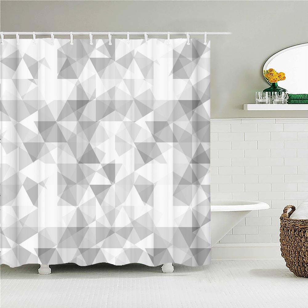 Simple Geometric Pattern Fabric Shower Curtain Bathroom Curtains Stripes Mosaic Bath Screen Waterproof Polyester With 12 Hooks W60H190(CM)-1 Pcs
Simple Geometric Pattern Fabric Shower Curtain Bathroom Curtains Stripes Mosaic Bath Screen Waterproof Polyester With 12 Hooks W60H190(CM)-1 Pcs