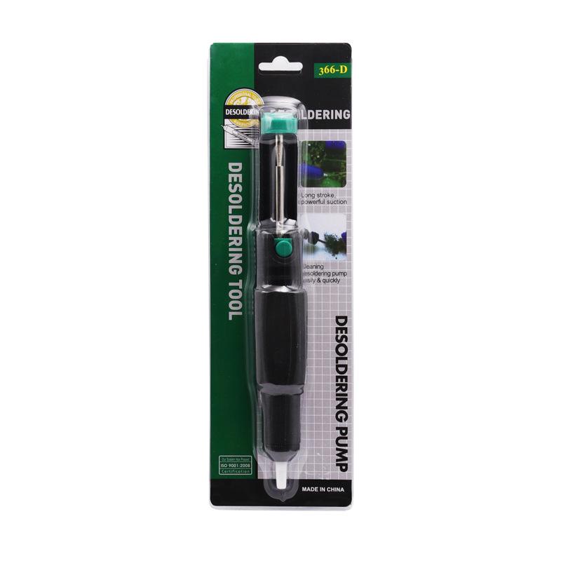 Manual Desoldering Pump 366D - Repair Tool for Electronic Component Pin & Tin Slag Removal.
Manual Desoldering Pump 366D - Repair Tool for Electronic Component Pin & Tin Slag Removal.