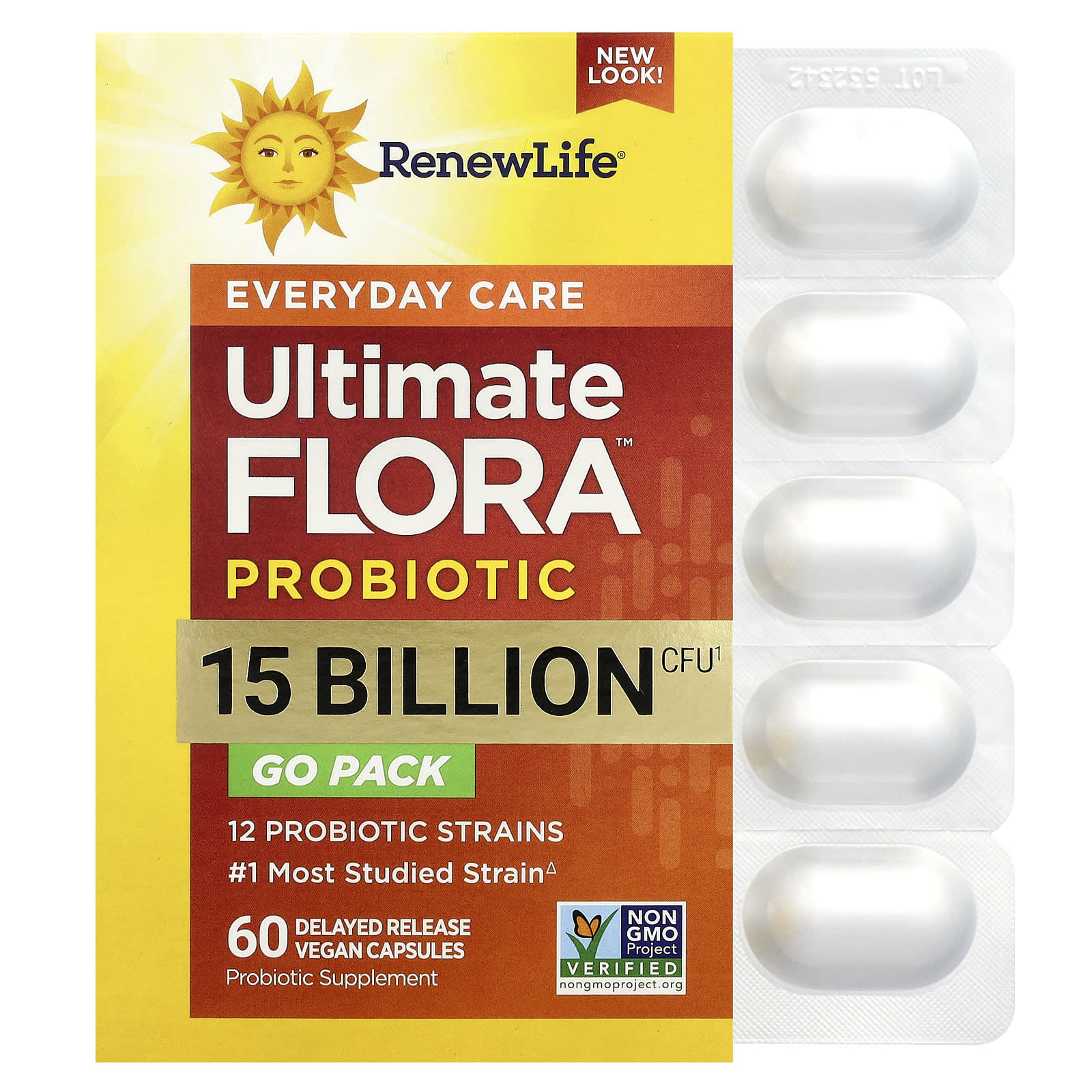 Ultimate Flora™ Daily Care Probiotic, 15 Billion CFU, Delayed Release Veggie Caps, 60
Ultimate Flora™ Daily Care Probiotic, 15 Billion CFU, Delayed Release Veggie Caps, 60