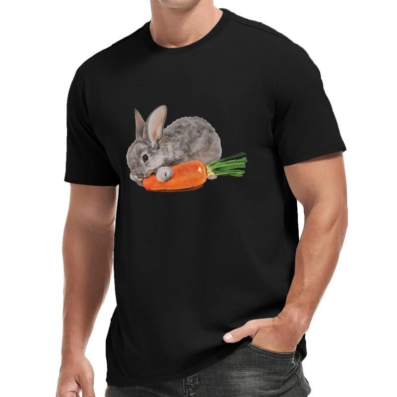 European sizes Rabbit Eats Carrots Men s Short Sleeve T-Shirts Summer Sports Casual Tops 4XL
European sizes Rabbit Eats Carrots Men s Short Sleeve T-Shirts Summer Sports Casual Tops 4XL