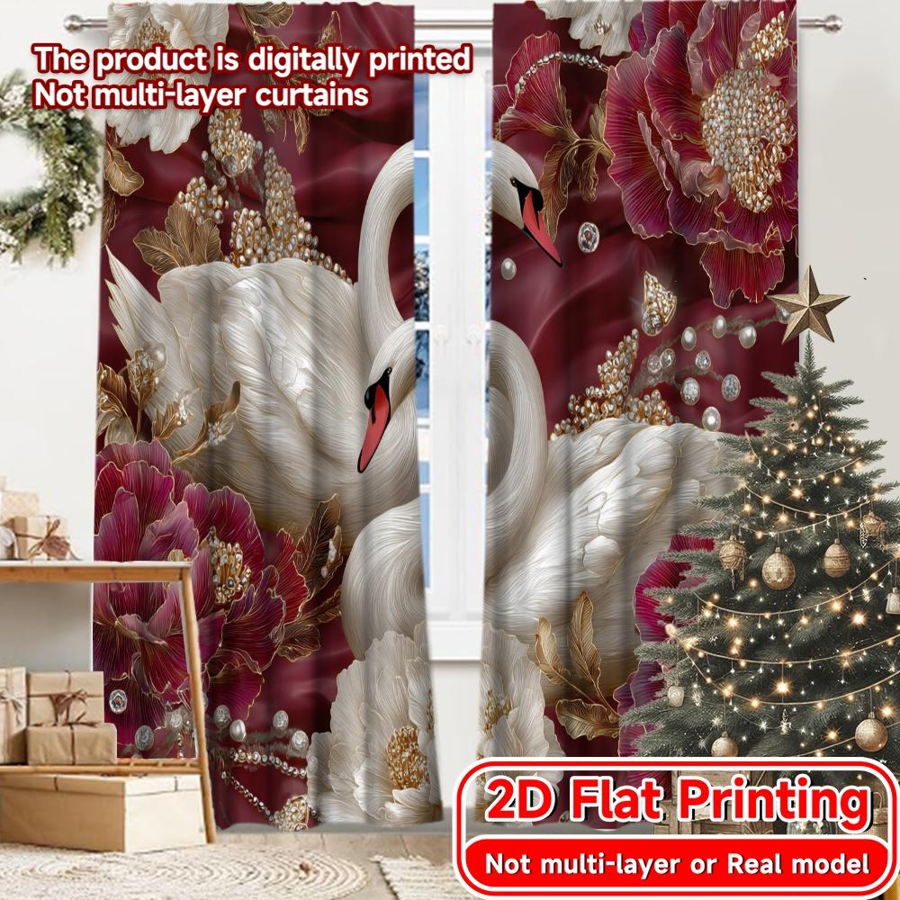 Set Of 2 Flat Printing Swans Modern Curtains Durable Polyester Fabric Gifts Suitable Bedroom Living Elegant Made Decor Window Treatment W100*H70(CM)-Hooks&2PCS
Set Of 2 Flat Printing Swans Modern Curtains Durable Polyester Fabric Gifts Suitable Bedroom Living Elegant Made Decor Window Treatment W100*H70(CM)-Hooks&2PCS