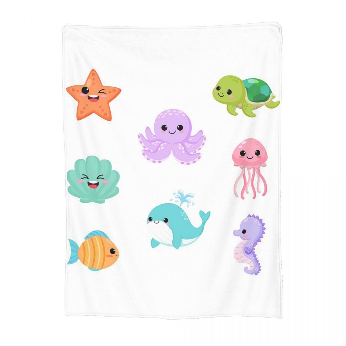 Aquatic Fish Ocean Animals Blanket Fleece Throw Blanket Multi-function Throw Blankets for Bedroom Office Throws Bedspread Quilt 80x120cm
Aquatic Fish Ocean Animals Blanket Fleece Throw Blanket Multi-function Throw Blankets for Bedroom Office Throws Bedspread Quilt 80x120cm