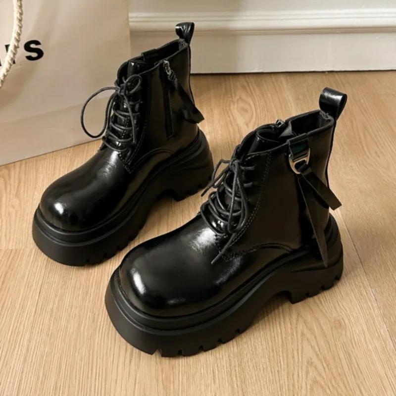 Ankle Boots for Women s Flats Platform Leather Retro Shoes for Woman Winter New Trend Sport Shoes Fad Goth New Mujer Botas 40
Ankle Boots for Women s Flats Platform Leather Retro Shoes for Woman Winter New Trend Sport Shoes Fad Goth New Mujer Botas 40